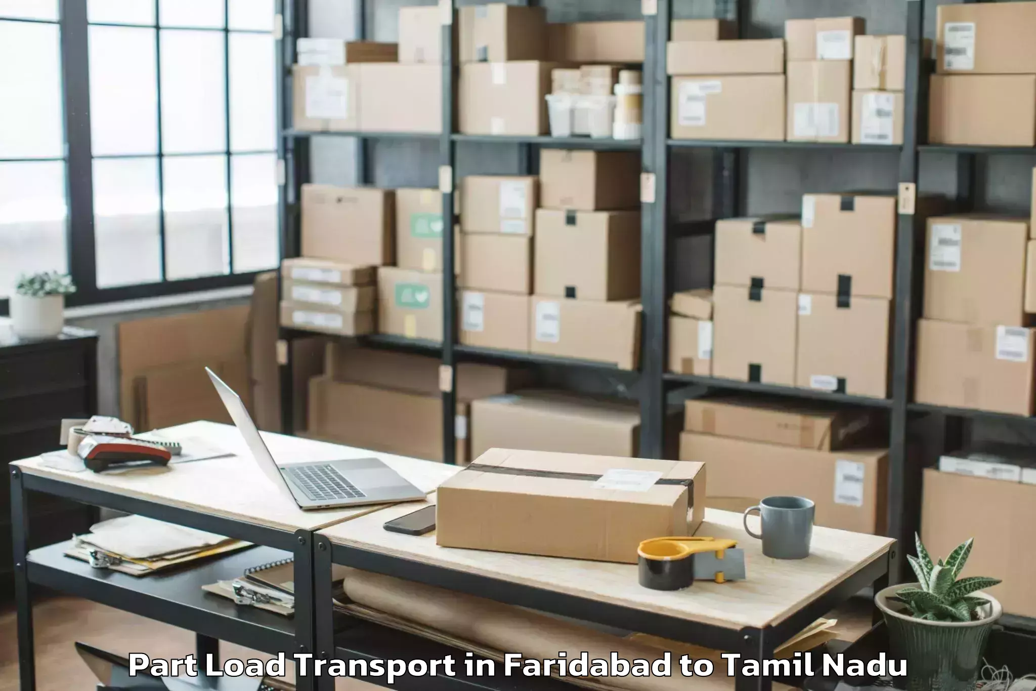 Affordable Faridabad to Kanchipuram Part Load Transport